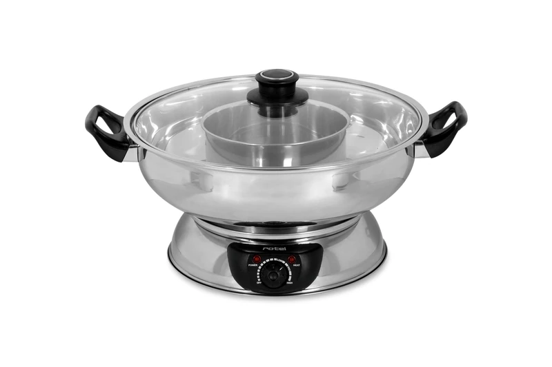 Rotel Mongol Pot 1812 CH Fondue 2.5L 6personas (S) – Kitchen Accessory (1600 W, 230 V, 50 Hz, Silver, 370 mm, 390 mm