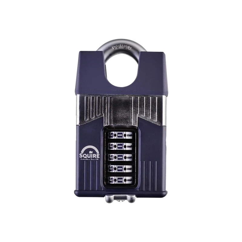 Squire Henry Warrior 5 Wheel Closed Shackle Combination Padlock, 65 mm (Length)