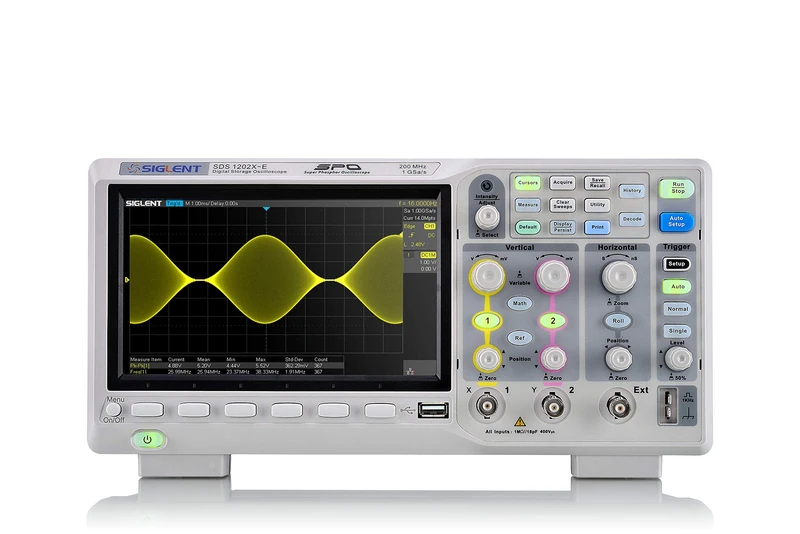 Siglent SDS1202X-E Oscilloscope, Double Channel, 200 MHz