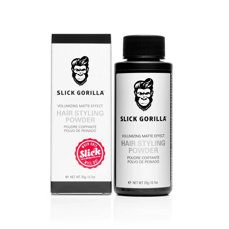 Slick Gorilla Hair Styling Powder for Men 0.70 oz (20ml) | Texture Powder | Matte Finish | 24 Hours All Day Hold | Adds Volume & Texture | Lightweight | Non-Sticky | No Shine | Texturizing Product