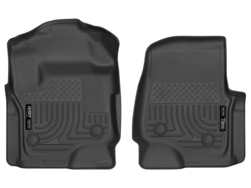 Husky Liners Fits 2017-19 Ford F-250/350 Crew Cab/SuperCab with Vinyl floors Weatherbeater Front Floor Mats