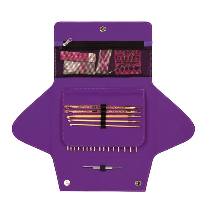 Addi AddiClick Crochet Hook, Metal, Purple, 25 x 17 x 5 cm