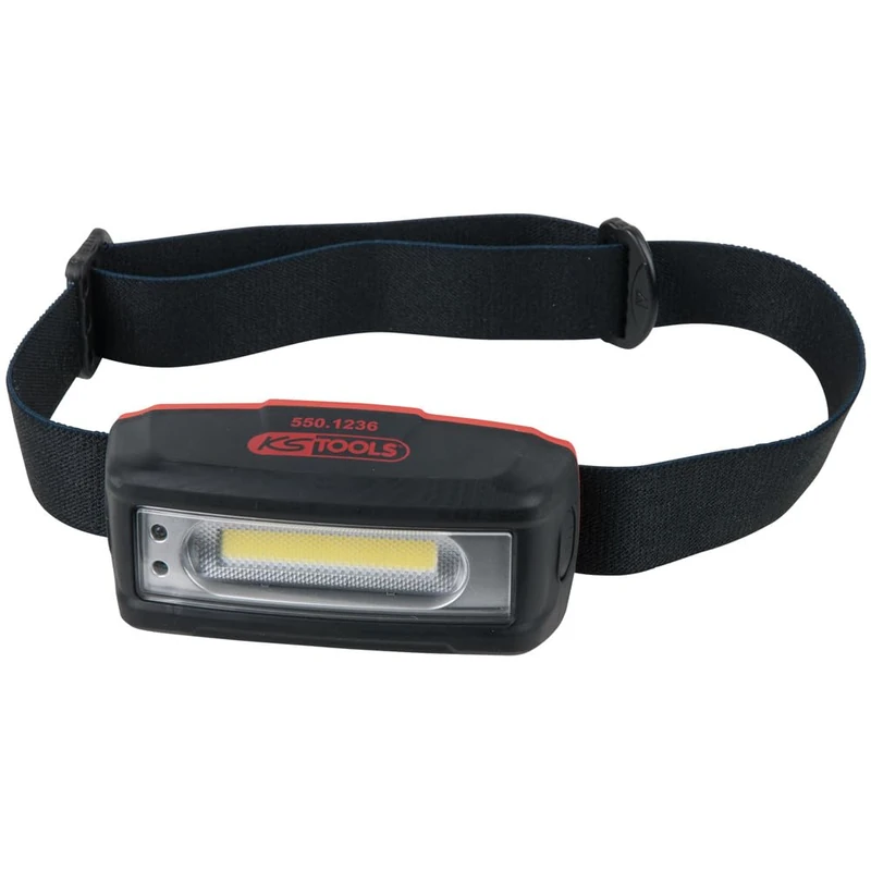 KS Tools 550.1236 Stripe LED Battery Head Torch with Motion Sensor, 220 Lumens