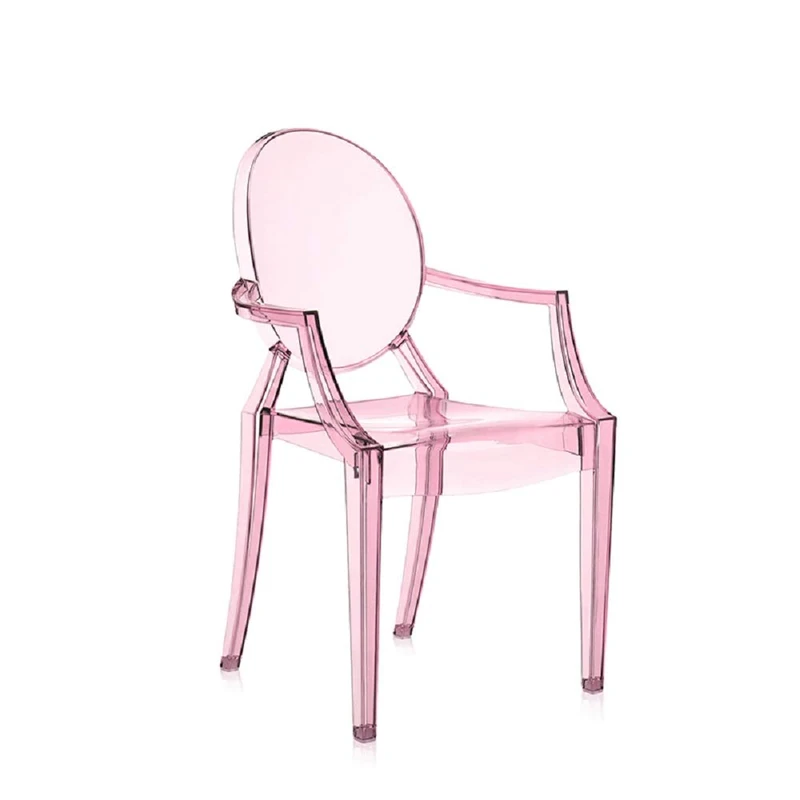 Kartell Loulou Ghost Chairs, Pink