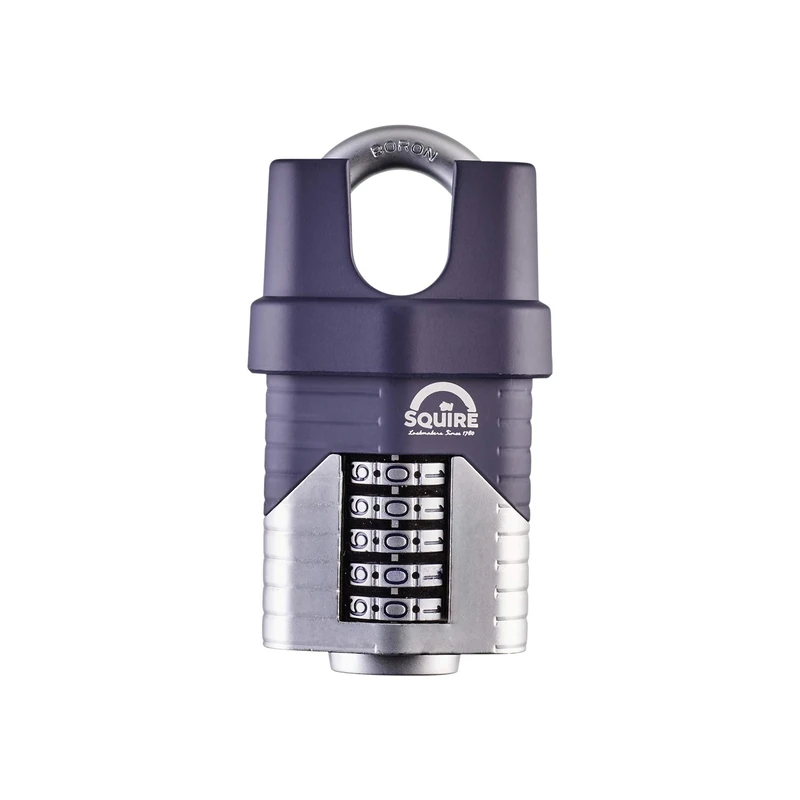 Henry Squire Vulcan 5 Wheel Closed Shackle Combination Padlock, 60 mm (Length), Blue
