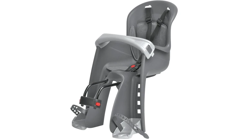 POLISPORT 8632600008 - Front Bicycle Baby Seat Bilby Junior+ FHT for Front Head Tube Version 2022 – Protective and Comfortable Design for Safe and Easy Child Transport, Black/Dark Grey