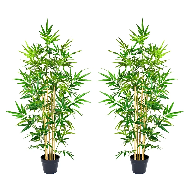 2x Finest Quality Artificial Bamboo Trees (140cm)