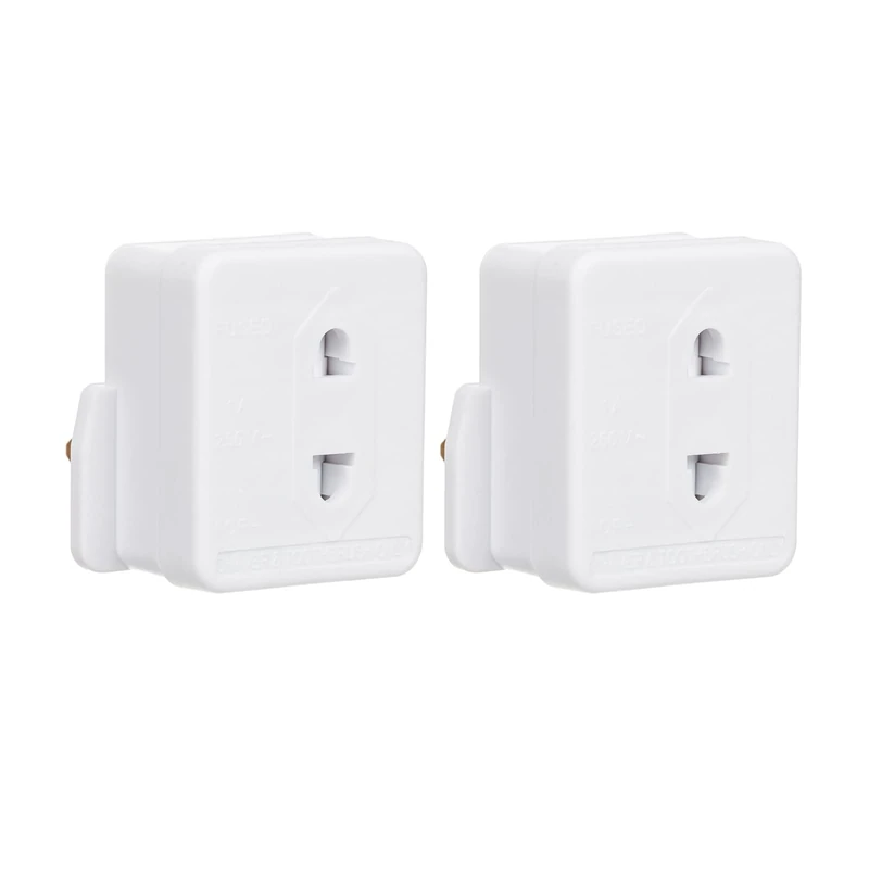 Invero 2-Pack Shaver Adaptor - UK 3 Pin to 2 Pin Plug - Image 1
