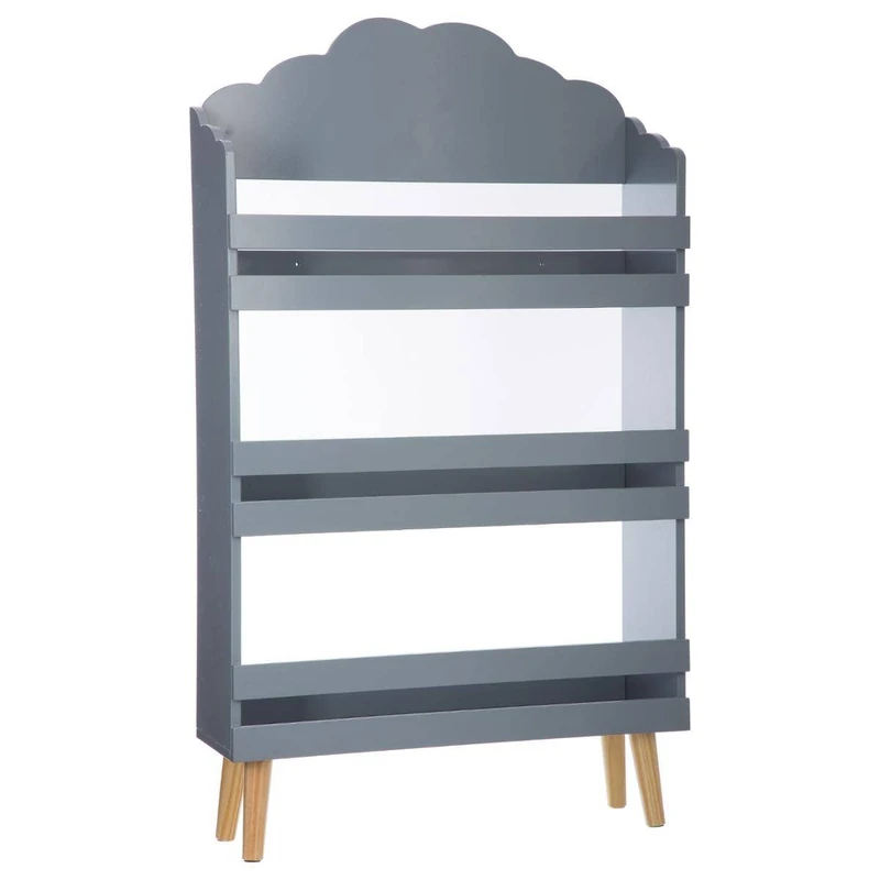 Gray Cloud Library 3 Shelves - Image 1