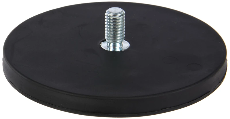 Ganter Normelemente | Holding Magnets with Threaded Pin and Rubber Coating - GN 51.3-ND-88-SW | Neodymium, Iron, Boron | Pack of 1