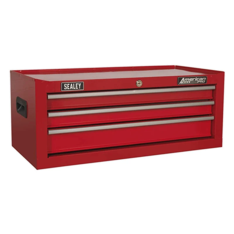 Sealey Ap223 Mid-Box 3 Drawer With Ball Bearing Runners - Red