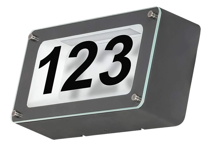 RABALUX 8747 A+, Outdoor Wall Light, Metal, Integrated, Anthracite, 6.8 x 24.2 x 12.2 cm