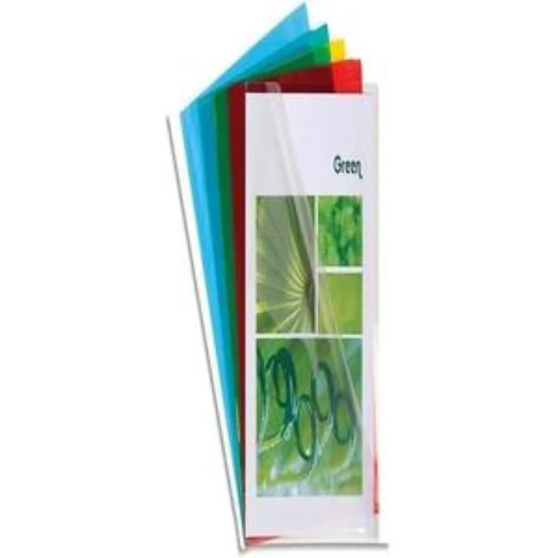 Exacompta - Ref 661000E - PVC Cut Flush Folder - Suitable for Holding A4 Documents, 0.1mm Clear PVC, Top & Right Openings, Cut Out for Easy Opening - Assorted Colours (Bag of 50)