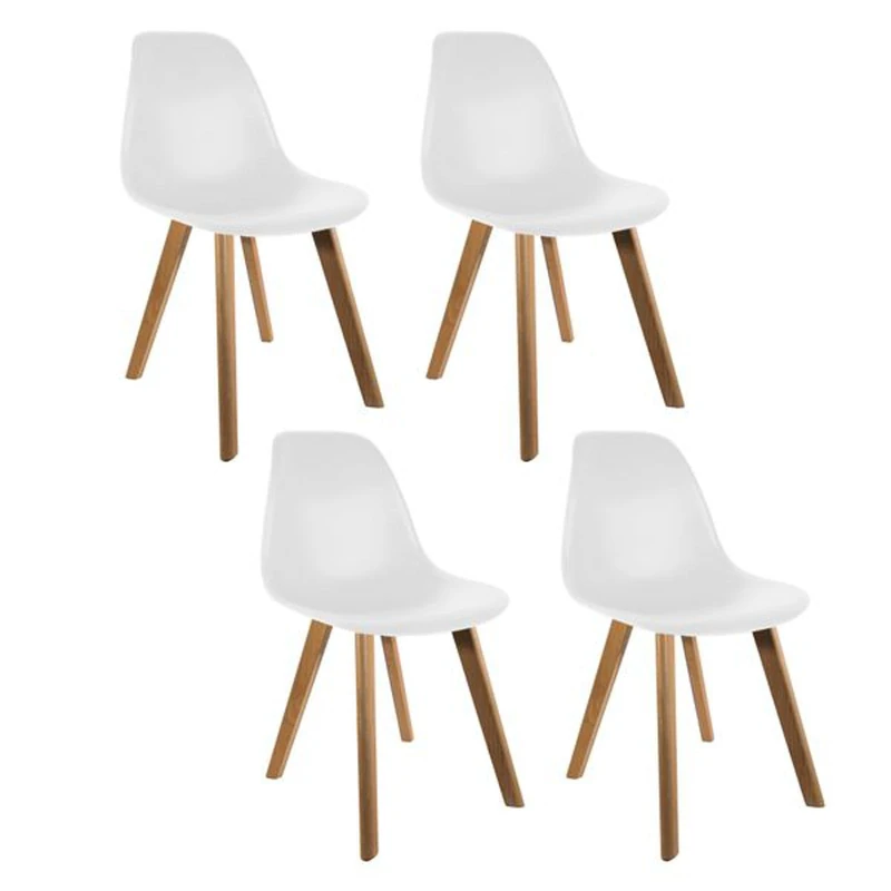 HOME DECO FACTORY THE HD3074 Scandinavian Wood 46 PP Chair Cover, 2x 52 x 86, 4 cm Set of 2, white, 46,20 x 52 x 86,40 cm - Image 1
