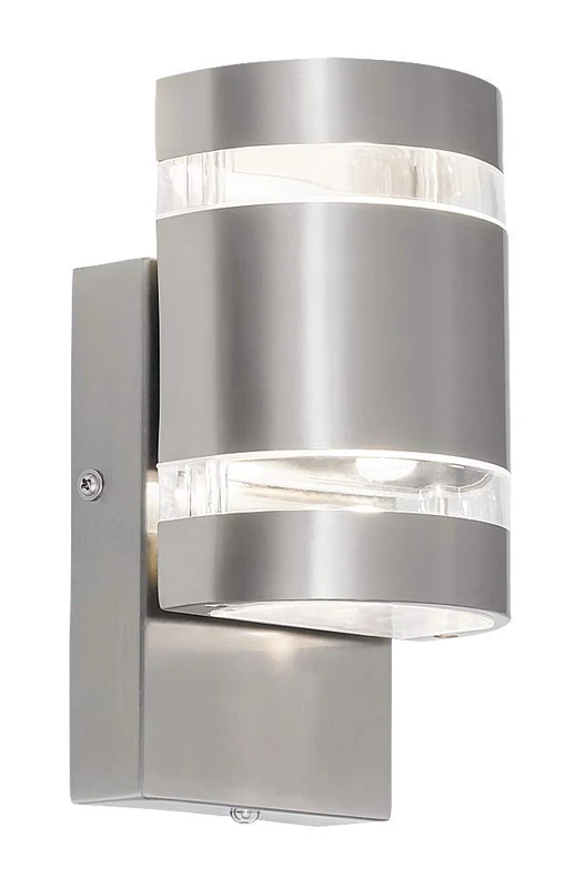 RABALUX Cambridge Outdoor Wall Light Metal Integrated Stainless Steel 10.5 x 11 x 21 cm
