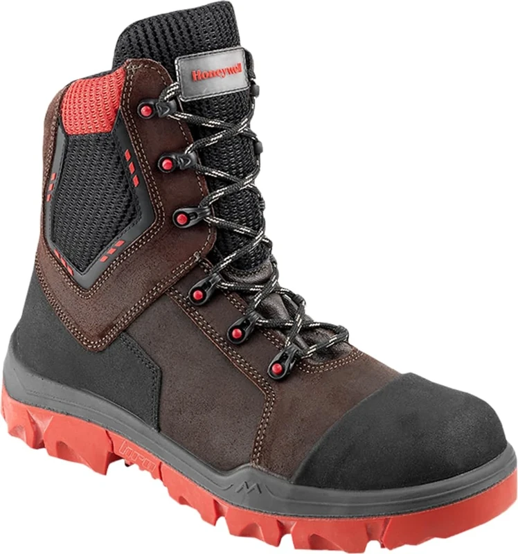 Honeywell Bacou Ballast EVO Industrial Safety Shoes 6245564, Water Repellent, Oily Leather Upper, Quilted High Collar, Anti-Bacterial & Antistatic Insole, Brown, Size 45 EU, 6245564-45/7