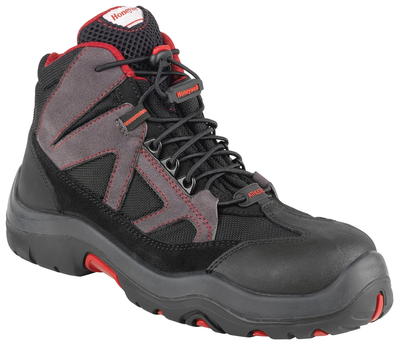 Otter Ascender Mid S3 CI HRC Safety Footwear with Water Resistant Leather and Textile Upper, Non-Metallic Toe Cap, PU/TPU Sole, Size 4, 6243851-37/7 Black