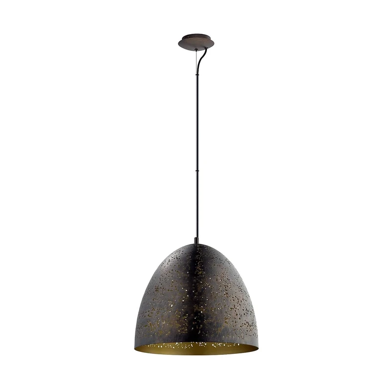EGLO 49815 SAFI Pendant Light in Brown and Gold Steel
