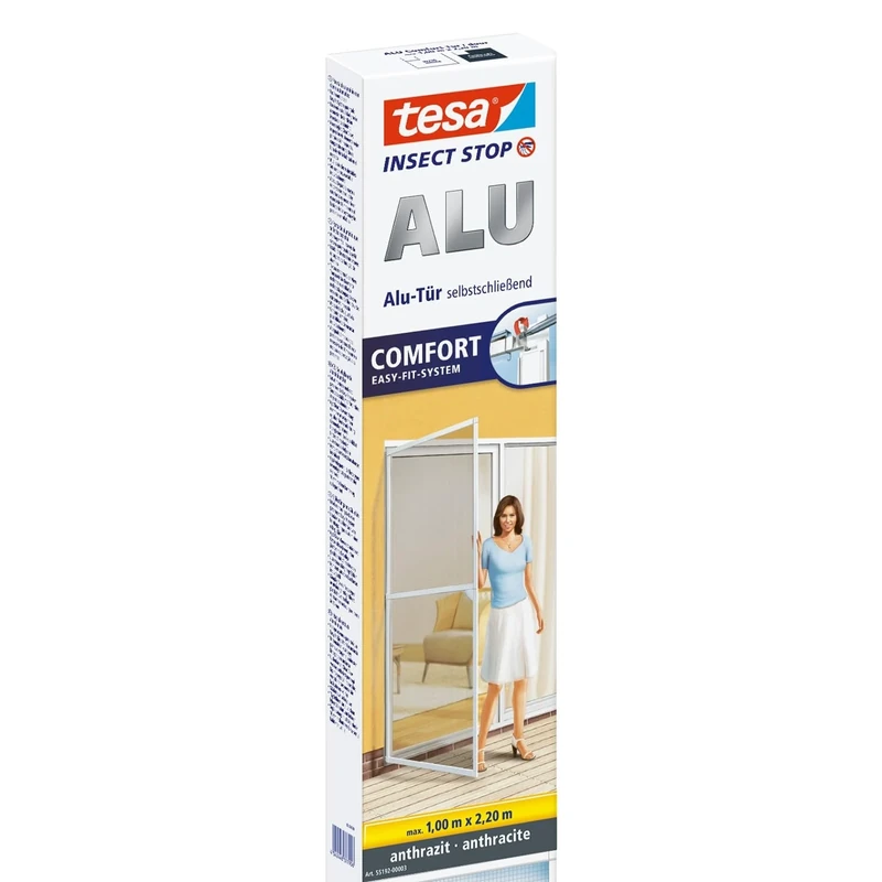 tesa UK 55192-00003-00 Mosquito Net for Door, Clear, 100x220 cm