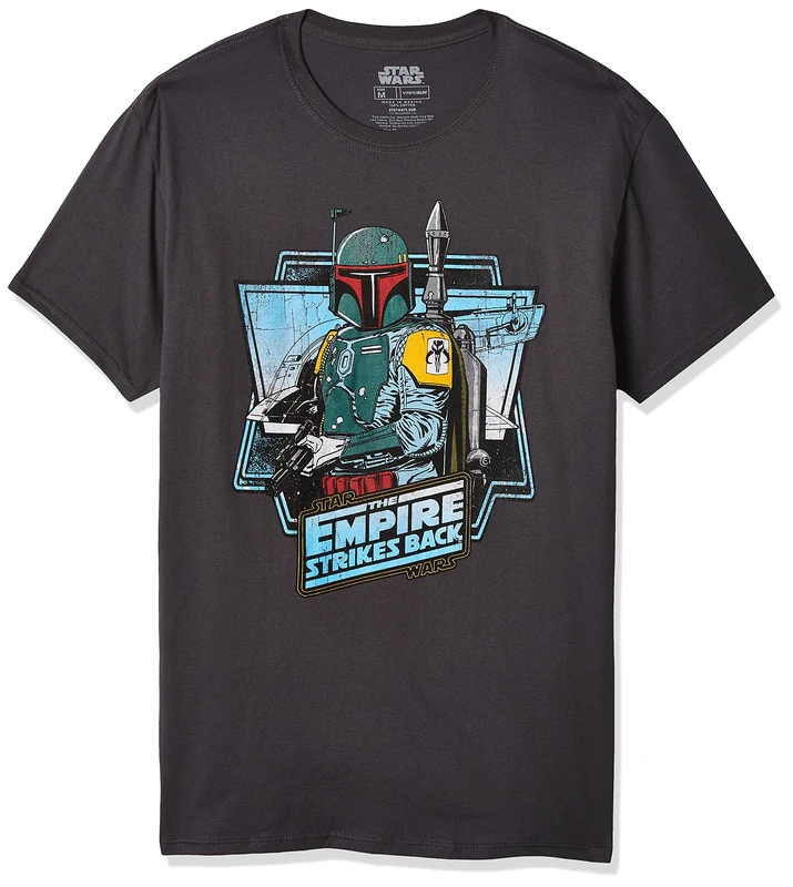 STAR WARS mensSTRW0293Star Wars The Boba Fett Short Sleeve T-Shirt Short Sleeve T-Shirt - Gray - XXXL