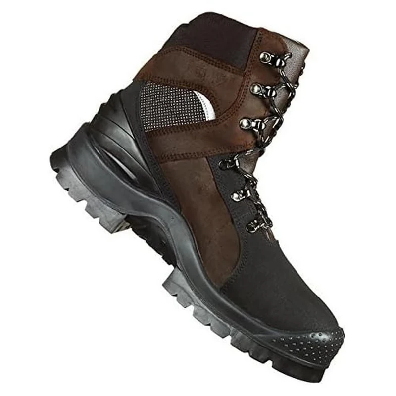 Honeywell Bacou Ballast EVO Industrial Safety Shoes 6245564, Water Repellent, Oily Leather Upper, Quilted High Collar, Anti-Bacterial & Antistatic Insole, Brown, Size 47 EU, 6245564-47/7