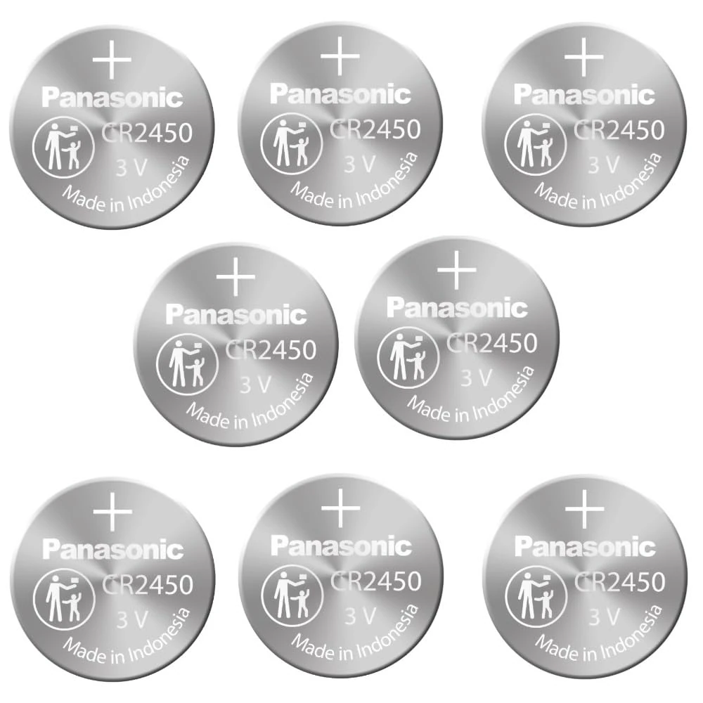 Panasonic Cr2450 Cr 2450 Lithium rNBse 3v Battery, 2 Count (4 Pack)