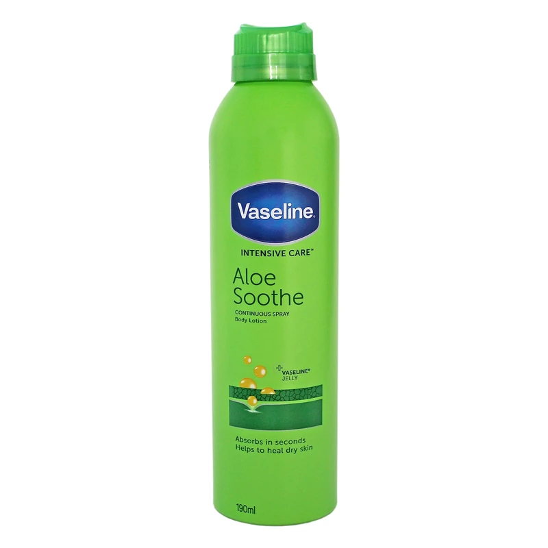 Vaseline Intensive Care Aloe Soothe Spray Moisturiser heals and refreshes skin for dry skin 190 ml
