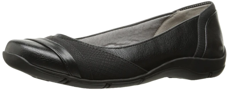 LifeStride Women's Dig Flat, Black, 9 UK