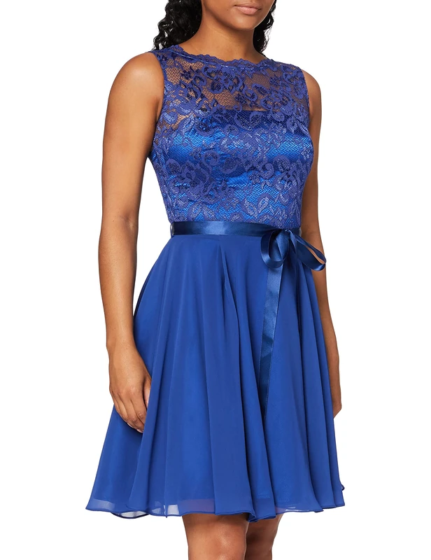 Swing Women's Cocktail Sleeveless Dress, Blue (Royal Blue), 34