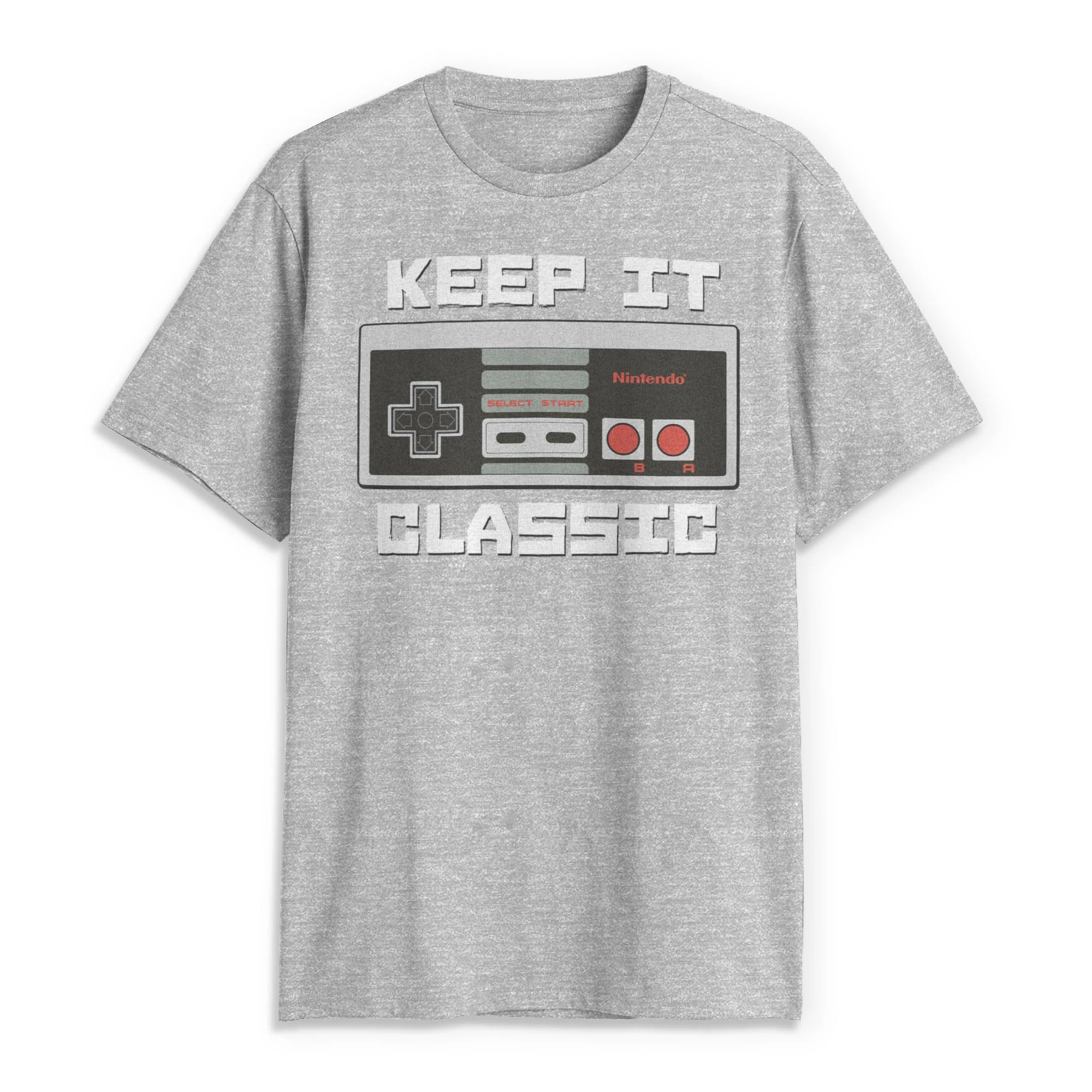 Nintendo mensKeep It Classic T-Shirt Short_Sleeve T-Shirt - Gray - XXXL
