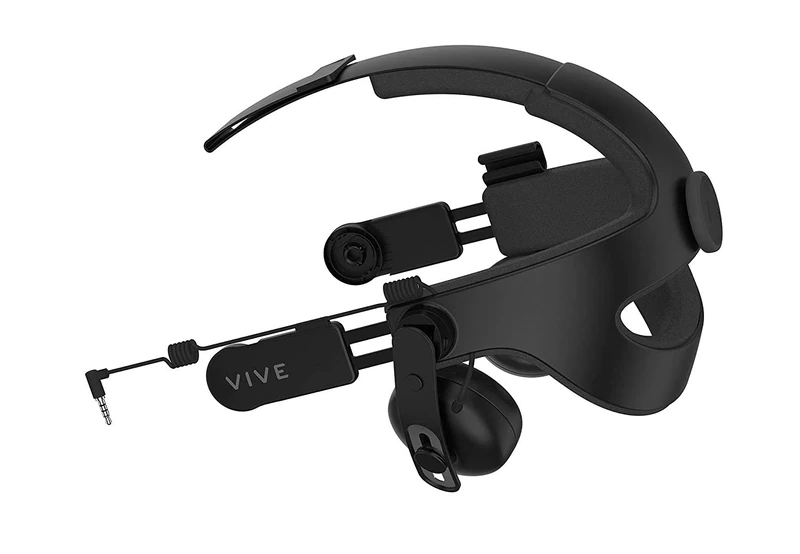 HTC Vive Deluxe Audio Strap - Black - Windows, SteamVR - Compatible with Windows - Integrated Earphones, Adjustment Dial for Perfect Fit