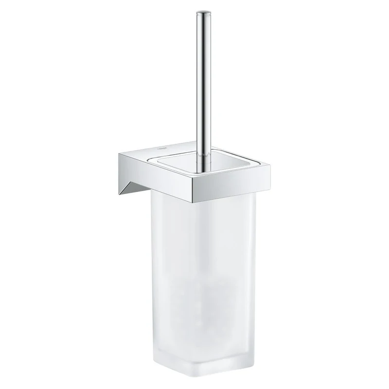 GROHE Selection | Bathroom Accessories | Cube Toilet Brush Set | Chrome | 40857000