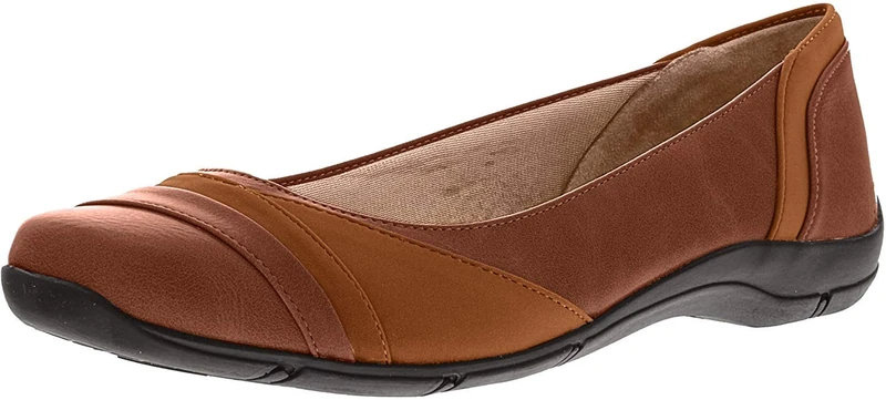 LifeStride Women's Dig Flat, Tan, 3 UK