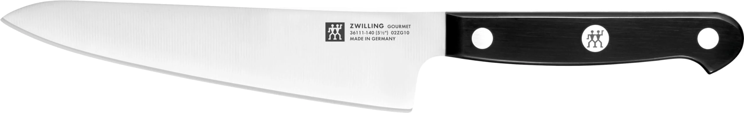 ZWILLING Gourmet Compact Chef's Knife, 14 cm, Special Stainless Steel, Ergonomic Plastic Handle, Black - Made in Germany
