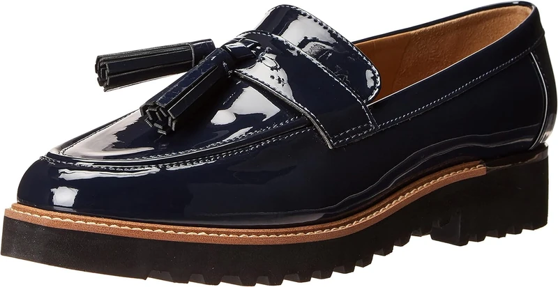 Franco Sarto Women's L-Carolynn Loafer Flat, Inky Navy, (8.5 M) US