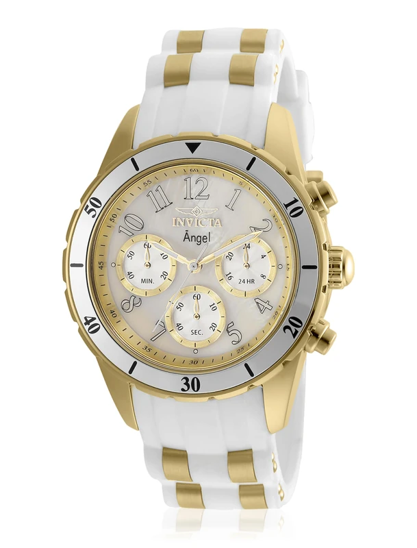Invicta Angel 24901 Women's Watch - Waterproof - Analogue - Quartz Movement - stainless steel with white dial - 40mm