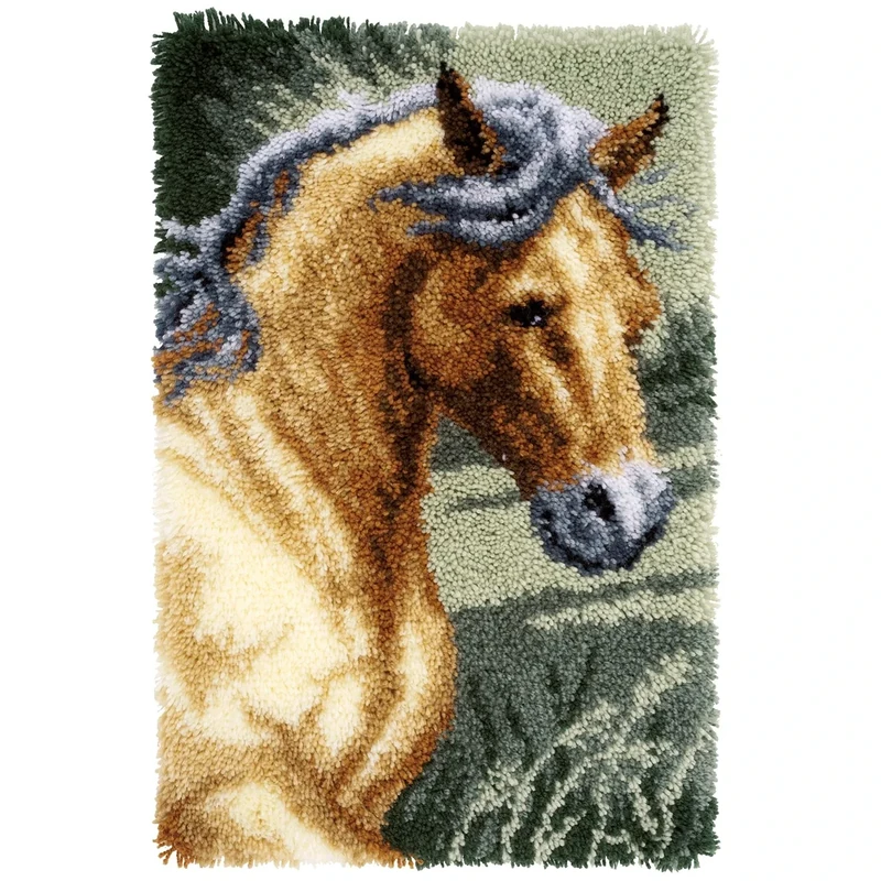 Vervaco Latch Hook Rug: Horse, Polyester Cotton, Assorted, 40 x 21 x 20 cm