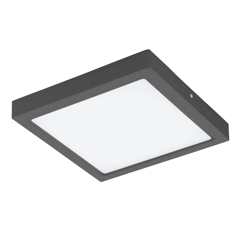 Eglo Argolis LED Outdoor Ceiling lamp, 1-Flame Outdoor Light for Wall and Ceiling, Wall Light Made of Aluminium and Plastic, Colour: Anthracite, White, IP44