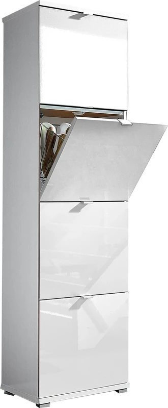 Shoe Storage 5-Piece Kit Germania Colorado 8482-84 in White, 53 x 174 x 30 cm (LxHxW)