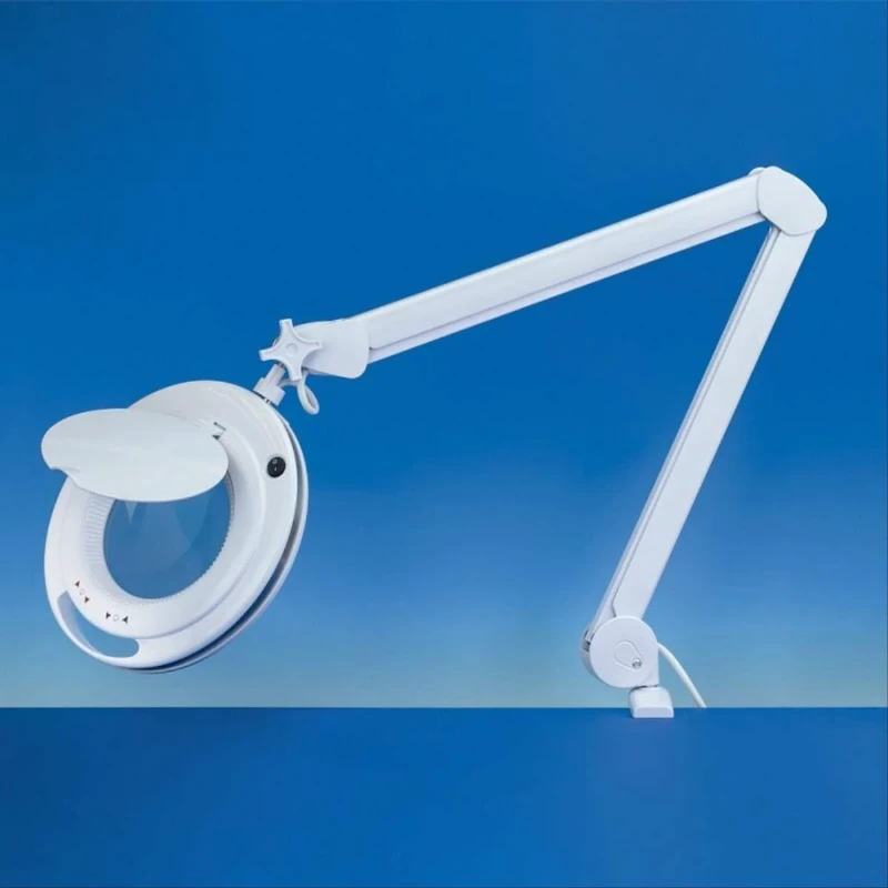 Lightcraft LC9090LED Professional Magnifier Lamp with Multiple Light Settings, White