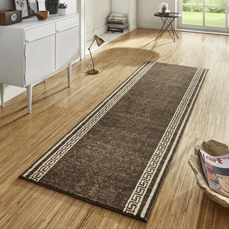 Hanse Home Casa Rug Runner 80 x 350 cm - Soft Short Pile Rug Modern Design Runner for Hallway, Bedroom, Children's Room, Bathroom, Living Room, Kitchen Decorative Runner - Brown