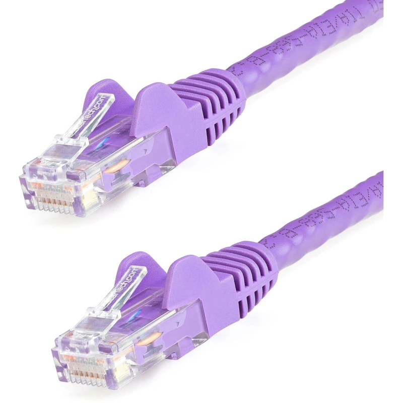StarTech.com 125ft CAT6 Ethernet Cable - Purple CAT 6 Gigabit Ethernet Wire -650MHz 100W PoE++ RJ45 UTP Category 6 Network/Patch Cord Snagless Fluke Tested UL/TIA Certified (N6PATCH125PL)