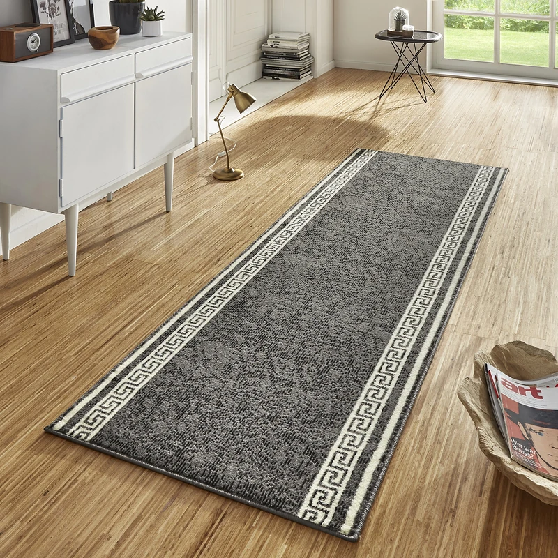 Hanse Home Casa Rug Runner 80 x 250 cm - Soft Short Pile Rug Modern Design Runner for Hallway, Bedroom, Children's Room, Bathroom, Living Room, Kitchen Decorative Runner - Grey - Image 1