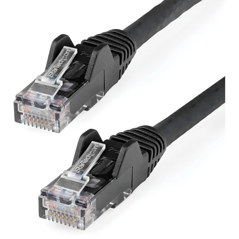 Cat6 Patch Cable - 125 ft - Black Ethernet Cable - Snagless RJ45 Cable - Ethernet Cord - Cat 6 Cable - 125ft
