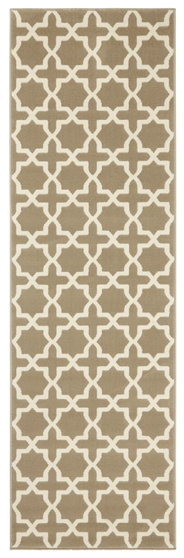 Hanse Home Glam Rug Runner 80 x 350 cm Soft Short Pile Rug Geometric Design Runner for Hallway Bedroom Children's Room Bathroom Living Room Kitchen Decorative Runner – Brown