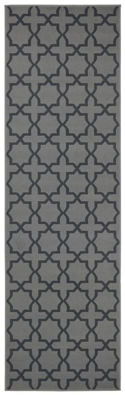 Hanse Home Glam Rug Runner, 80 x 250 cm, Soft Short Pile Rug, Geometric Design Runner for Hallway, Bedroom, Children's Room, Bathroom, Living Room, Kitchen, Decorative Runner, Grey