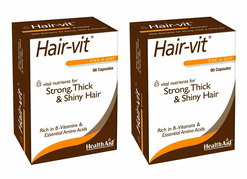 HealthAid Hair-VIT Pack of 2 x 90 Capsules (180 Capsules)