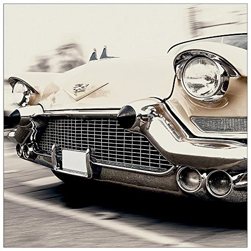 ArtPlaza Art Studio-Cadillac Decorative Panel, Wood, Multi-Colour, 70 x 1.8 x 70 cm