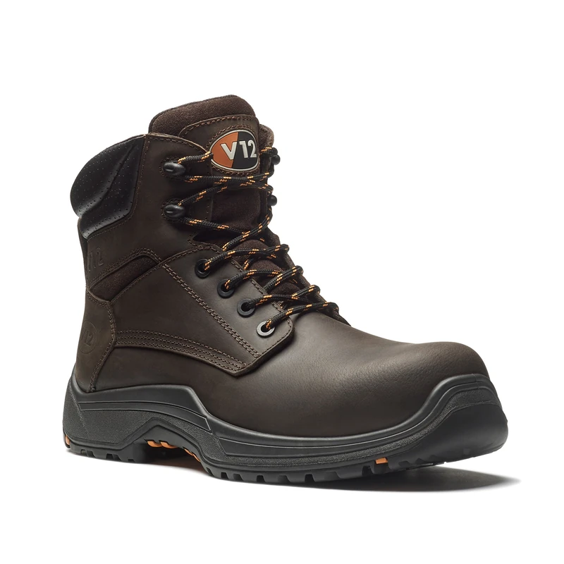 V12 Footwear VR601.01 Bison IGS Safety Derby Boots, 9 UK, Brown