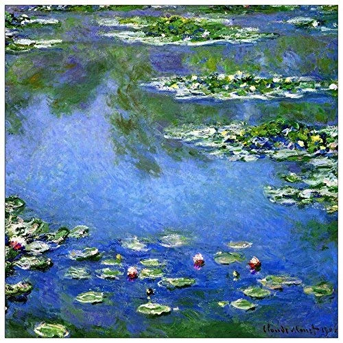 ArtPlaza Monet Claude-Water Lilies Decorative Panel, Wood, Multi-Colour, 70 x 1.8 x 70 cm